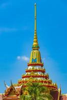 Colorful Wat Don Mueang Phra Arramluang buddhist temple Bangkok Thailand. photo