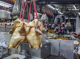 Disgusting Thai Chinese street food market China Town Bangkok Thailand. photo