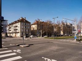 The empty city of Strasbourg. Quarantine time. Coronavirus epidemic. No people. photo