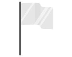 Blank white flag is a symbol of surrender, cessation of hostilities, truce and offer of negotiations. vector