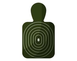 pistola de silueta de hombre disparando objetivos o apuntando al objetivo en la vista frontal. objetivo lograr el concepto vector