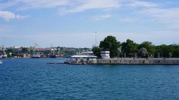 Seascape with a view of the coastline of Sevastopol photo