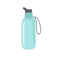 botella de agua reutilizable. linda ilustración vectorial de estilo de dibujos animados para el concepto de cero desperdicio y reciclaje. vector