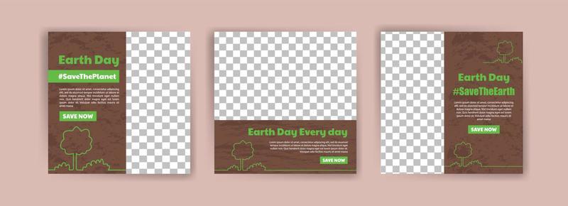 Earth Day. Education to protect the environment. Banner vector for social media ads, web ads, business messages, discount flyers and big sale banners.