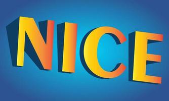 3d nice text effect. Comic style text vector