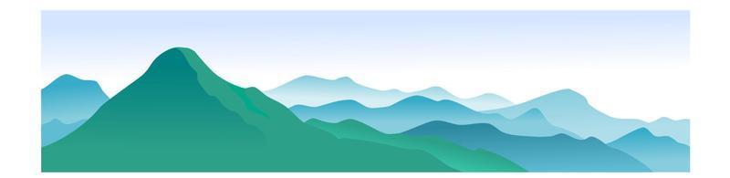 vector background of mountain ridges in layer