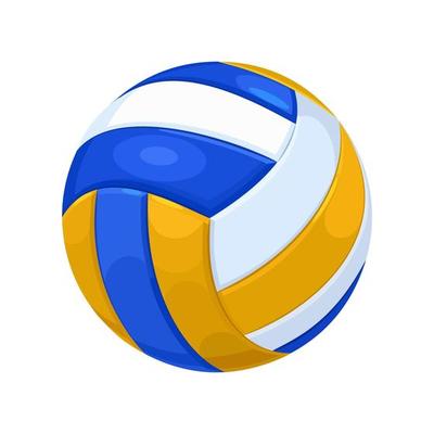 free volleyball clipart blue and yellow