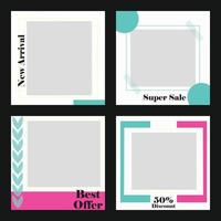 new set of editable minimal banner template vector