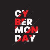 Print cyber Monday sale  poster design with black background vector