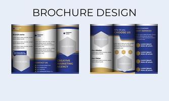 plantilla de negocio de marketing de diseño de folleto tríptico de impresión vector