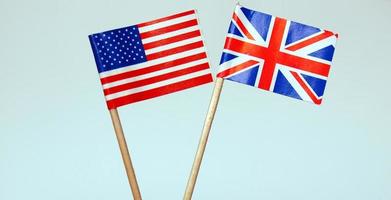 British and American flags photo