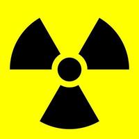 símbolo de advertencia de radiación foto