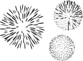 vector black and white fireworks background