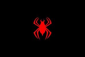 diseño de logotipo de araña roja vector