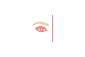 Pretty Beauty Woman Girl Female Eyelash Logo Design Vector
