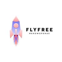 rocket logo design vector