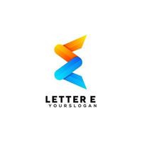 plantilla de diseño de logotipo de letra e colorida vector