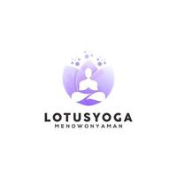 diseño de logotipo de yoga vector