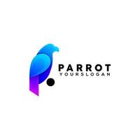 colorful parrot logo design vector