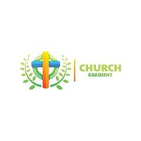 church colorful logo design vector