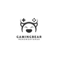 bear gamer logo vector