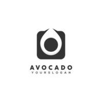 diseño de vector de logotipo de fruta de aguacate