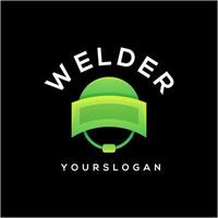 welder logo design vector