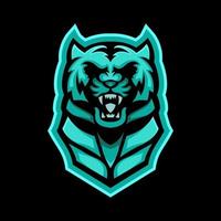 logotipo de la mascota del tigre vector