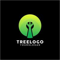 tree colorful logo design template vector