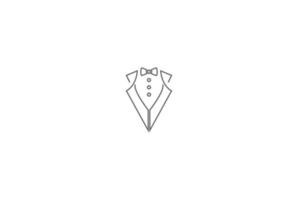 Vintage Classic Bow Tie Tuxedo Suit Gentleman Fashion Tailor Clothes Logo Design Vector