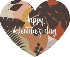 Vector abstract heart for happy valentines day. Valentine card. Congratulation, greeting, Be my Valentine.