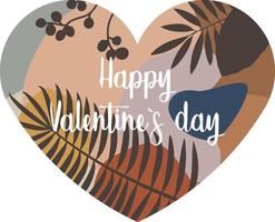 Vector abstract heart for happy valentines day. Valentine card. Congratulation, greeting, Be my Valentine.