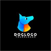 vector de diseño de logotipo colorido de perro creativo
