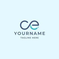 CE INITIALS LETTERS LOGO TEMPLATE vector