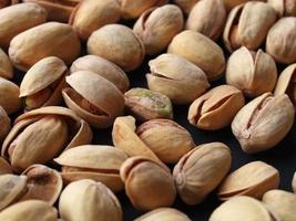 Pistachios food background photo