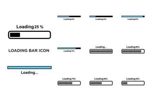 loading bar icon set vector design template in white background