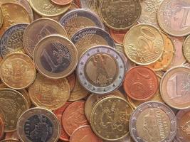 monedas de euro, unión europea foto