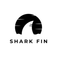 shark fin vector logo design