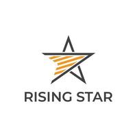 rising star vector logo design