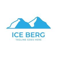 diseño de logotipo de vector de iceberg