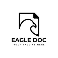 eagle document vector logo template