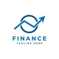 letter N finance logo design vector