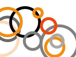Abstract grey orange circles with white background photo