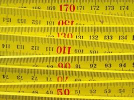 Wooden carpenter ruler photo