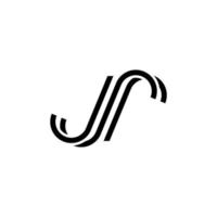 letter J R monogram logo design vector