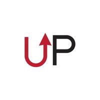 letter UP arrow vector logo design