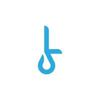 letter L water or drop logo design vector