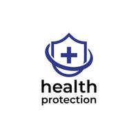 diseño de logotipo de protección de la salud vector