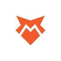 letter M fox logo design vector