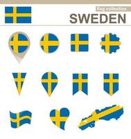 Sweden Flag Collection vector